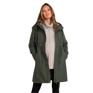 Seraphine Khaki Maternity & Babywearing Parka Coat